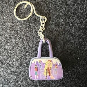 Vintage My Scene Barbie Doll Purple Purse Keychain Y2K 2000s